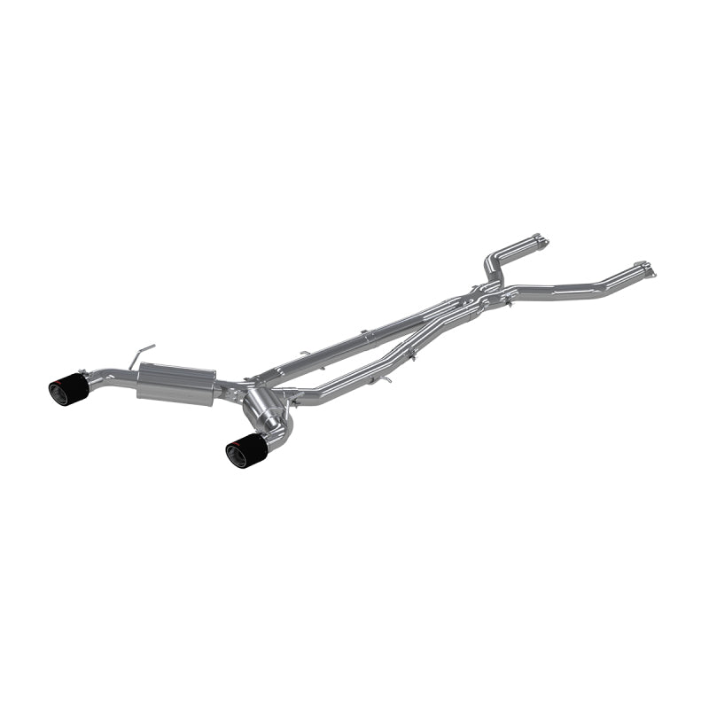 MBRP 16-19 Infiniti Q50 3.0L FWD/AWD 3in Cat Back w/ 4.5in OD Carbon Fiber Tips - T304-thumbmail-2