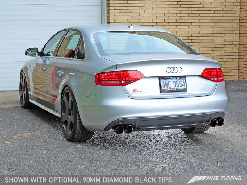 AWE Tuning Audi B8 / B8.5 S4 3.0T Touring Edition Exhaust - Diamond Black Tips (90mm)-thumbmail-4