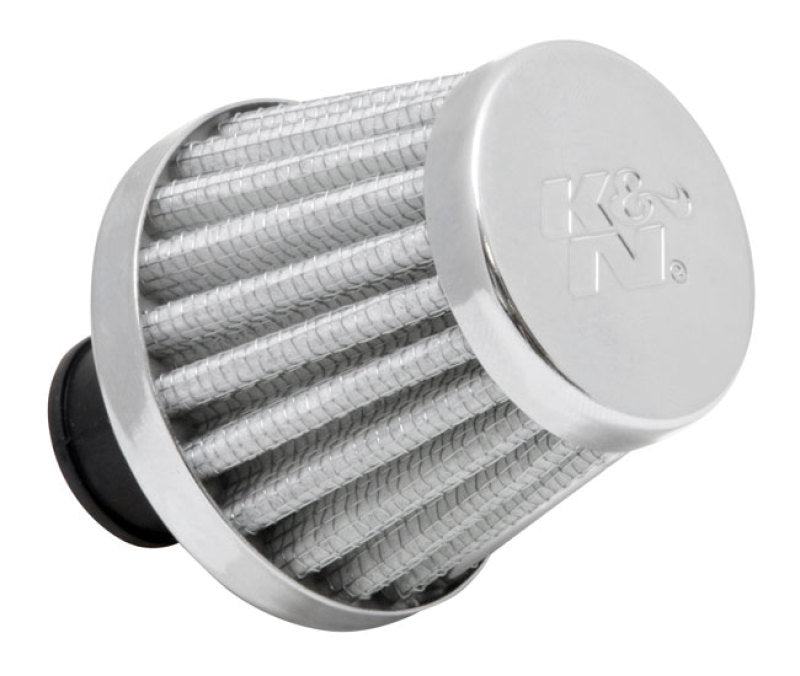 K&N 2in Base OD x .375in Flange ID x 1.75in H Rubber Base Crankcase Vent Filter - White-thumbmail-3