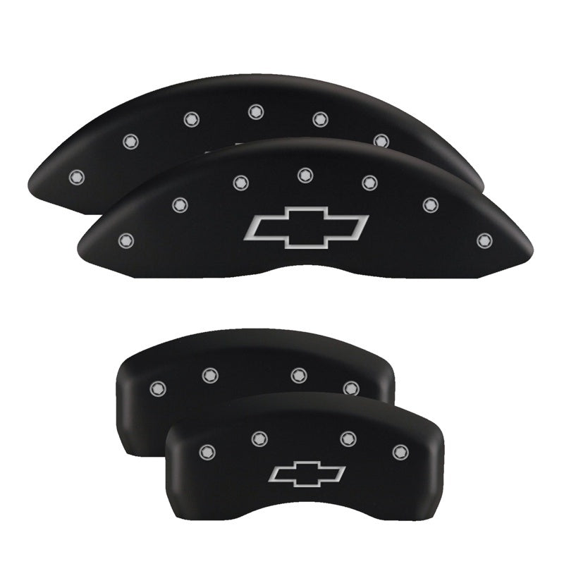 MGP 4 Caliper Covers Engraved Front & Rear Bowtie Red finish silver ch-thumbmail-2