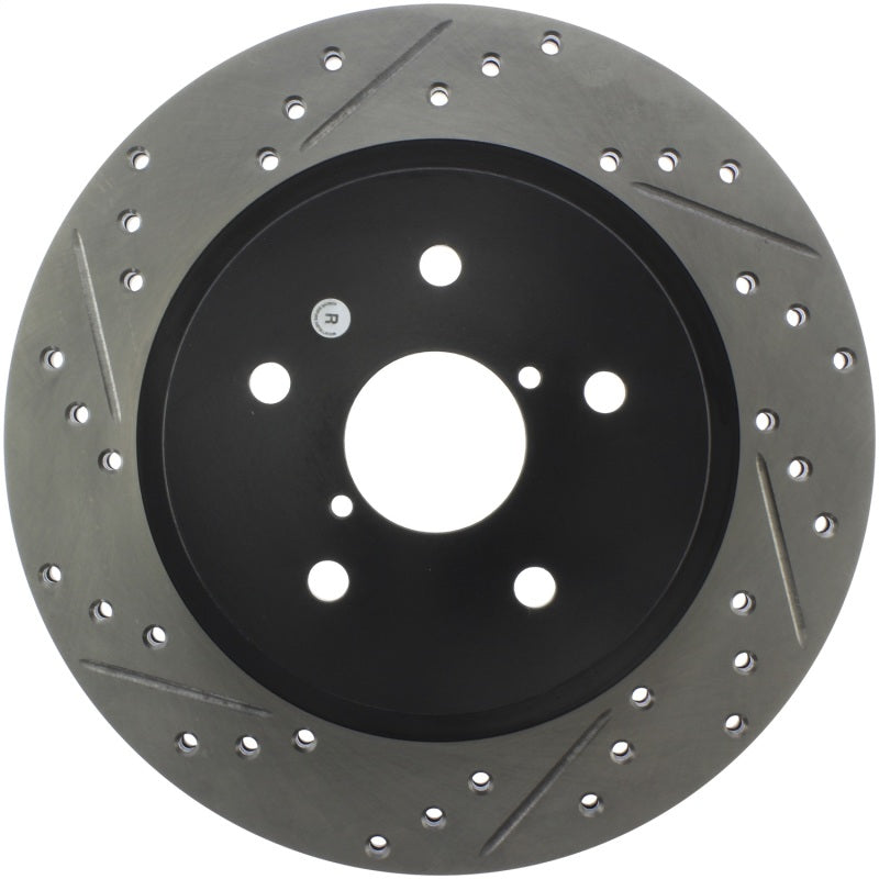 StopTech 16-17 Subaru WRX (w/Eyesight Technology) Sport Slotted & Drilled Rear Right Rotor-thumbmail-4