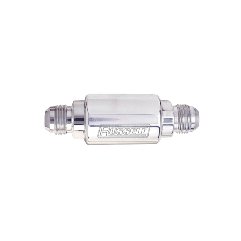 Russell Performance Polished Aluminum (3-1/4in Length 1-1/4in dia. -8 male inlet/outlet)-thumbmail-2