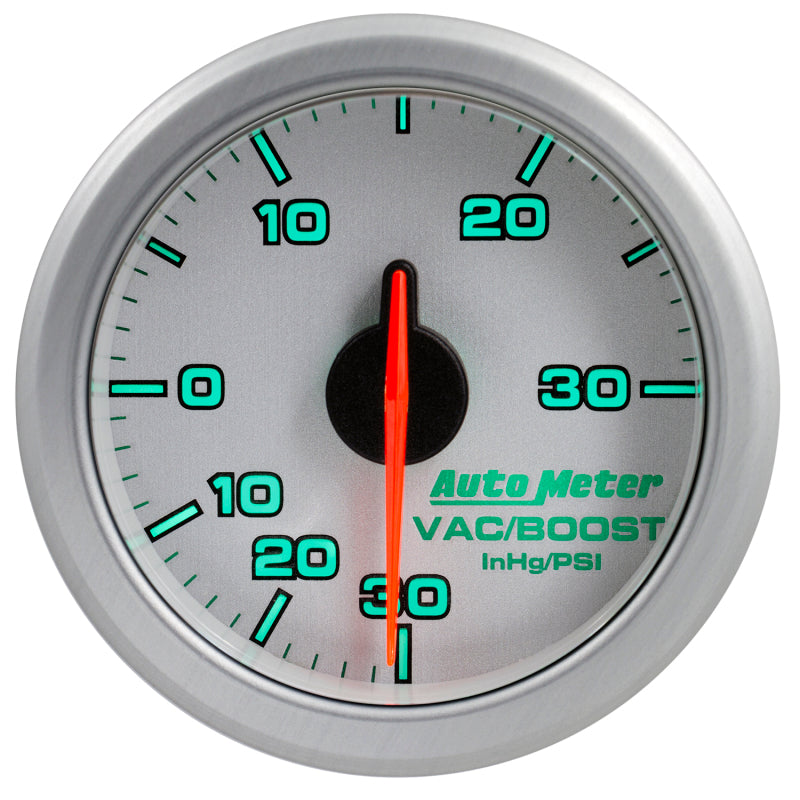 Autometer Airdrive 2-1/6in Boost/Vac Gauge 30in HG/30 PSI - Silver-thumbmail-4
