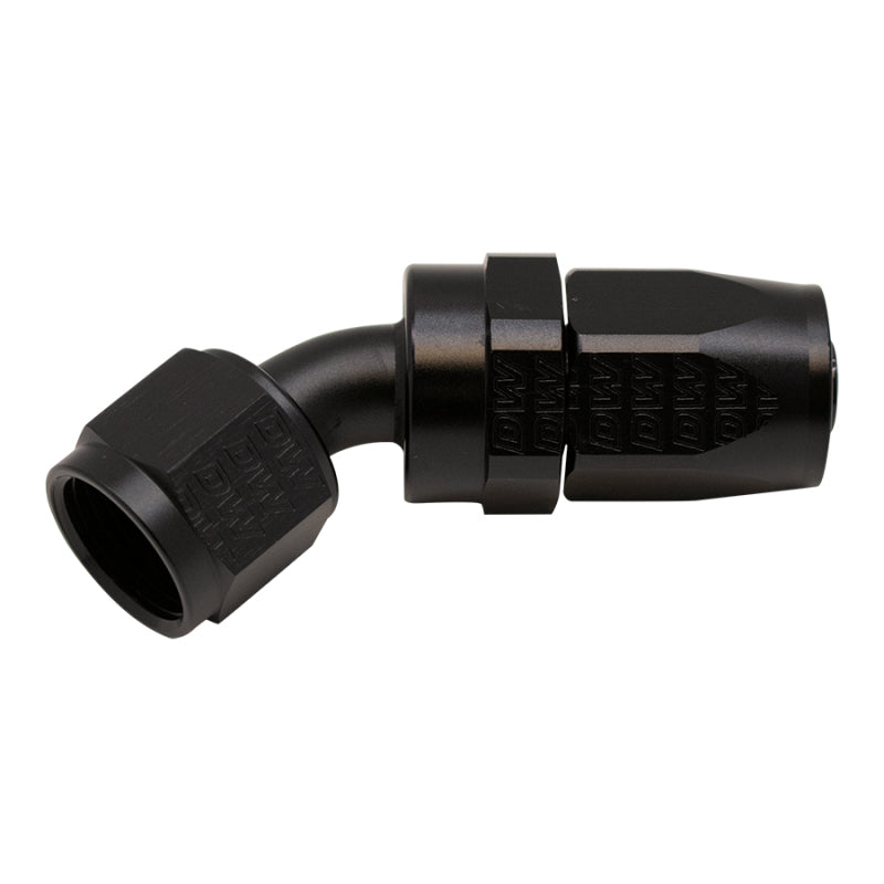 DeatschWerks 8AN Female Swivel 45-Degree Hose End CPE - Anodized Matte Black-thumbmail-1