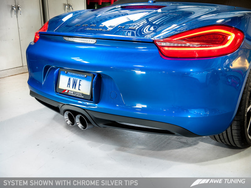 AWE Tuning Porsche 981 Performance Exhaust System - w/Chrome Silver Tips-thumbmail-6