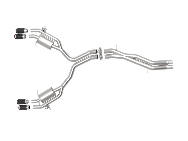 aFe 18-20 Audi RS5 Coupe MACH Force-Xp 3in to 2.5in 304 SS Axle-Back Exhaust System-Quad Carbon Tips-thumbmail-7