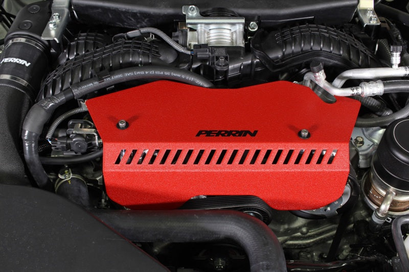 Perrin 2022+ Subaru WRX Pulley Cover - Red-thumbmail-4