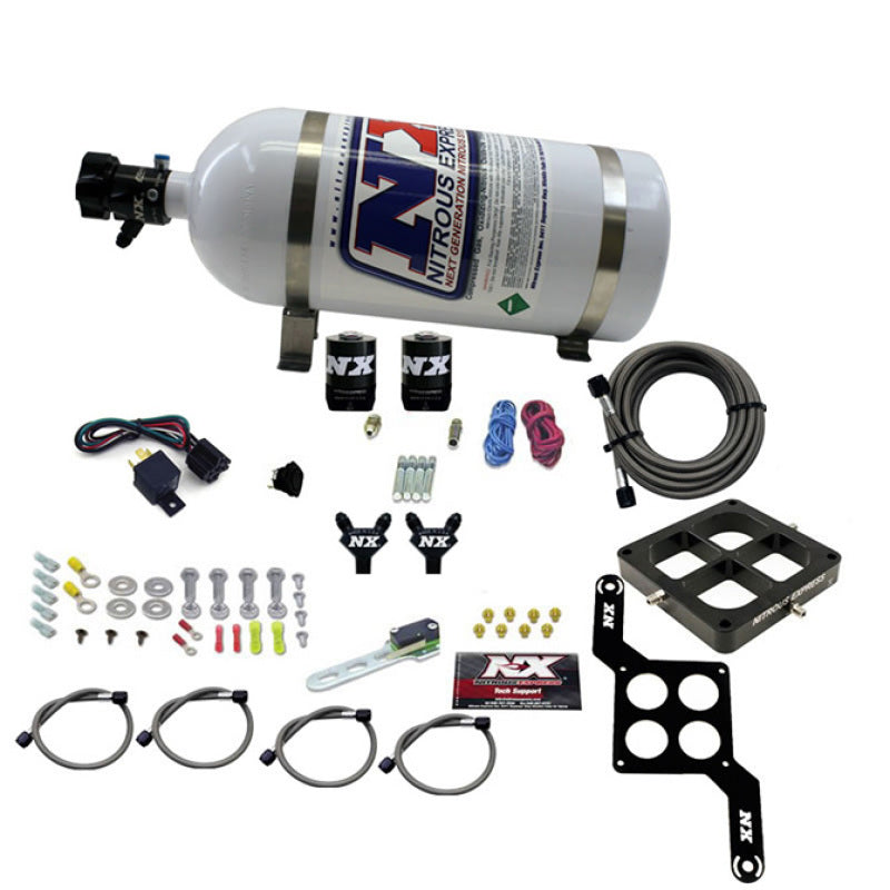 Nitrous Express Dominator Billet Crossbar Pro-Power Nitrous Kit (100-500HP) w/10lb Bottle-thumbmail-1
