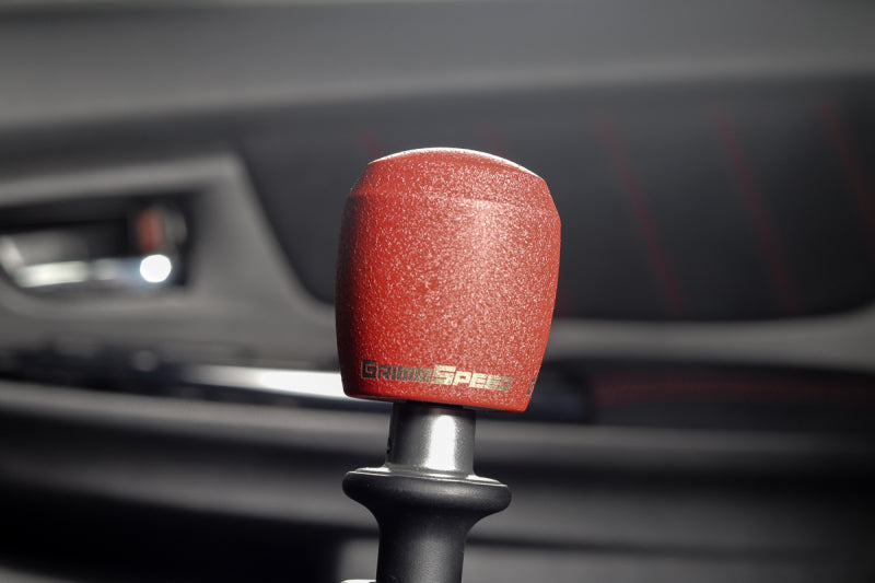 GrimmSpeed Stubby Shift Knob Stainless Steel Red - M12x1.25-thumbmail-2