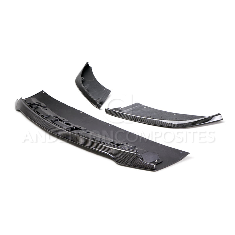 Anderson Composites 2015-2017 Ford Mustang Shelby GT350 Carbon Fiber Front Splitter (3 PC)-thumbmail-2