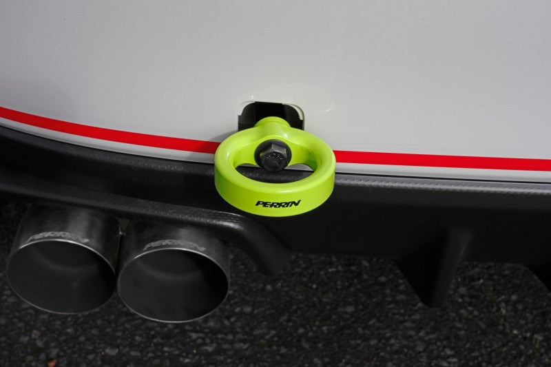 Perrin 15-19 Subaru WRX/STI Tow Hook Kit (Rear) - Neon Yellow-thumbmail-2