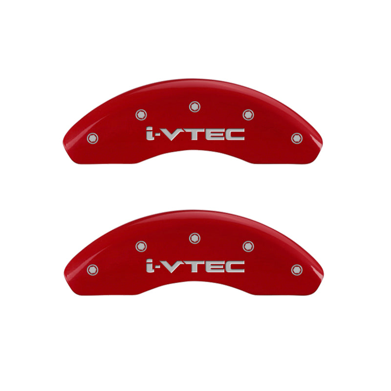 MGP 4 Caliper Covers Engraved Front & Rear i-Vtec Red finish silver ch-thumbmail-2