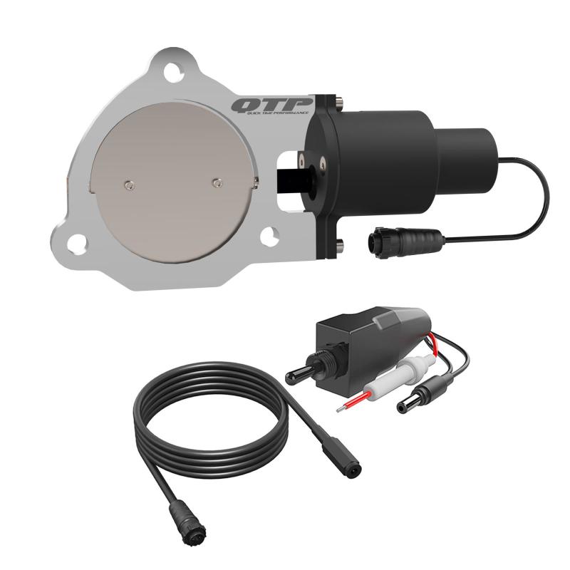 QTP 3.5in Bolt-On QTEC Electric Cutout Valve - Single-thumbmail-3