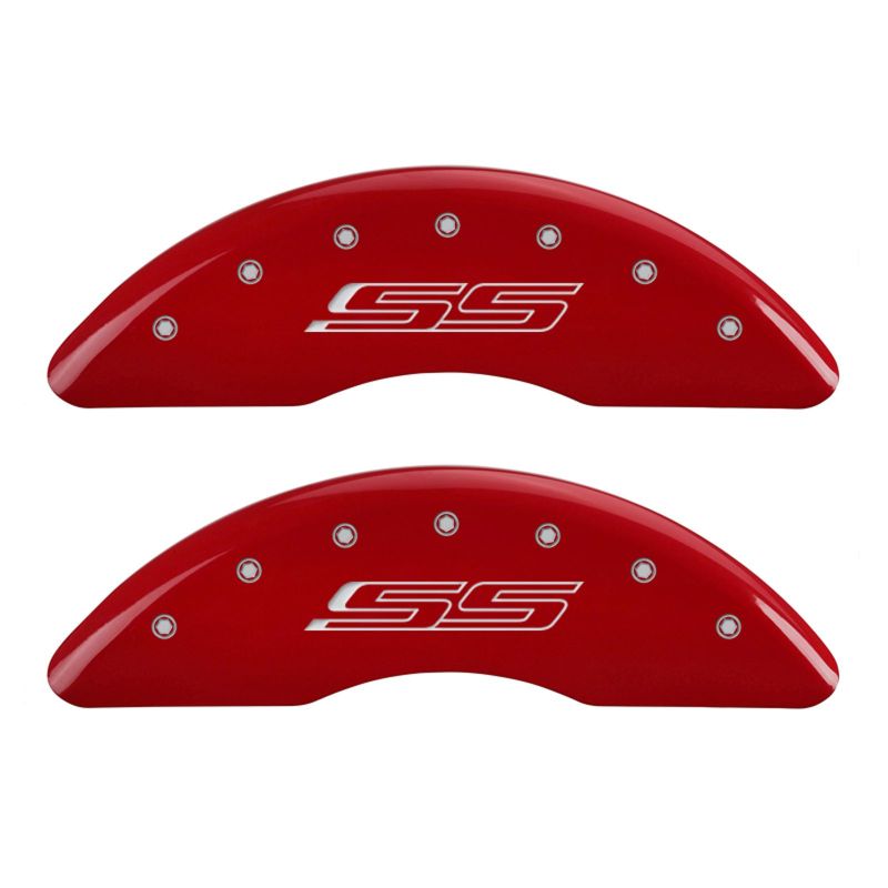 MGP 4 Caliper Covers Engraved Front & Rear Gen 5/SS Red finish silver ch-thumbmail-2