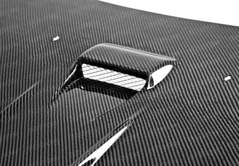 Seibon 08-12 Mitsubishi Lancer Evo X DV-Style Carbon Fiber Hood-thumbmail-3