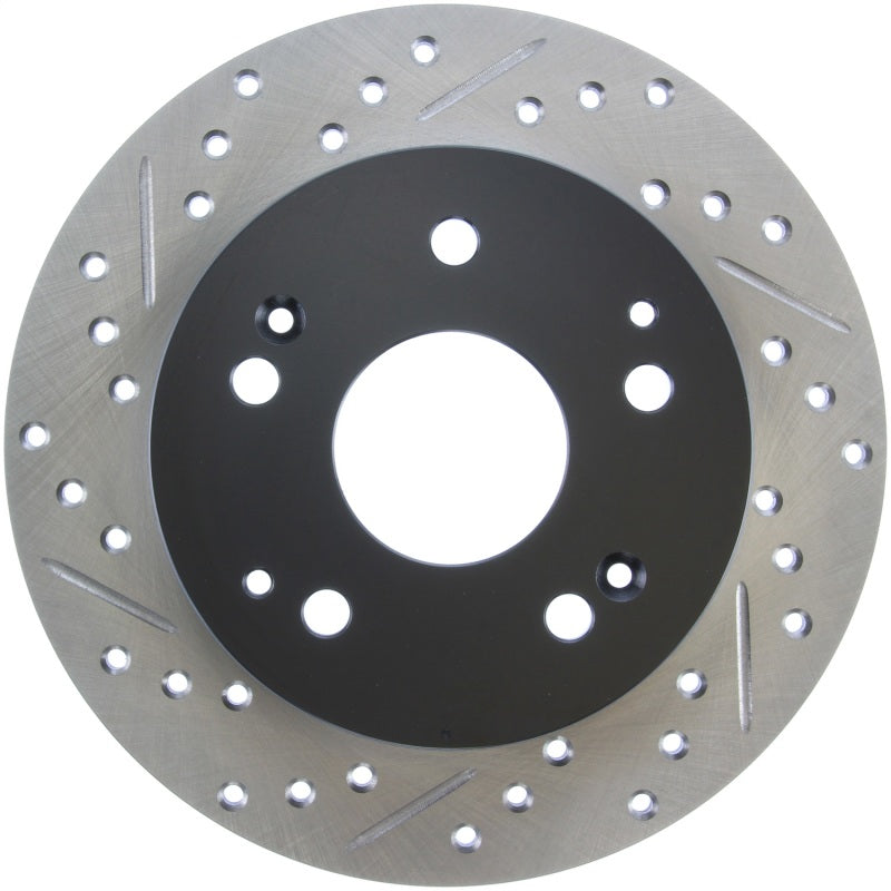 StopTech 02-06 Acura RSX Incl. Type S / 97-01 Integra Type R Slotted & Drilled Right Rear Rotor-thumbmail-4