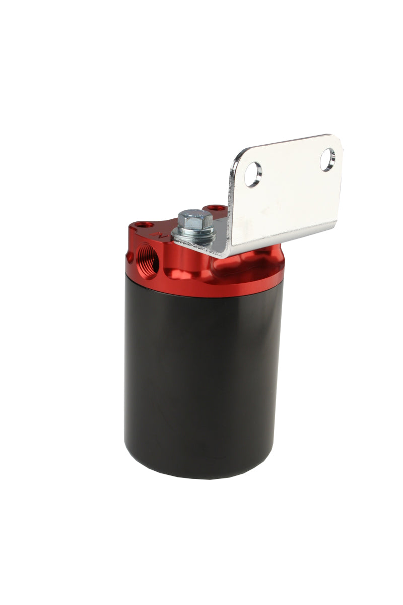 Aeromotive SS Series Billet Canister Style Fuel Filter Anodized Black/Red - 10 Micron Fabric Element-thumbmail-3