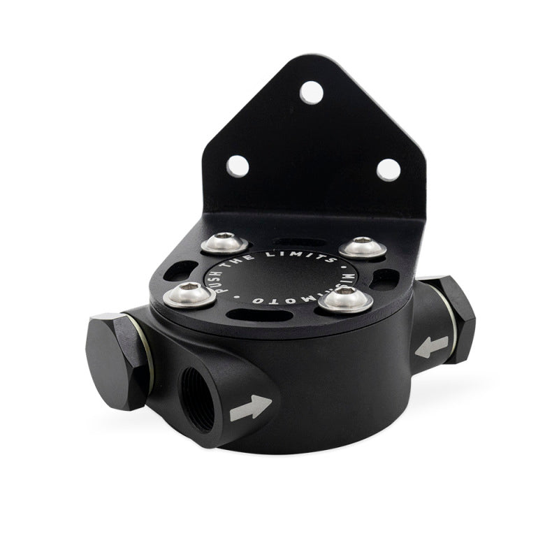 Mishimoto 3/4 - 16 Thread Remote Oil Filter Mount - Black-thumbmail-5