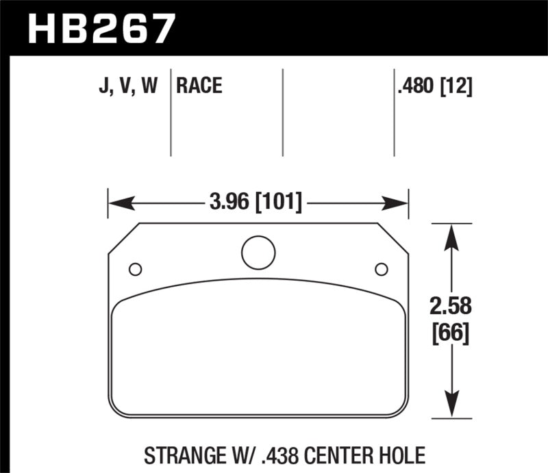 Hawk DTC-30 Brake Pads for Strange Caliper w/ 0.438in Center Hole-thumbmail-2