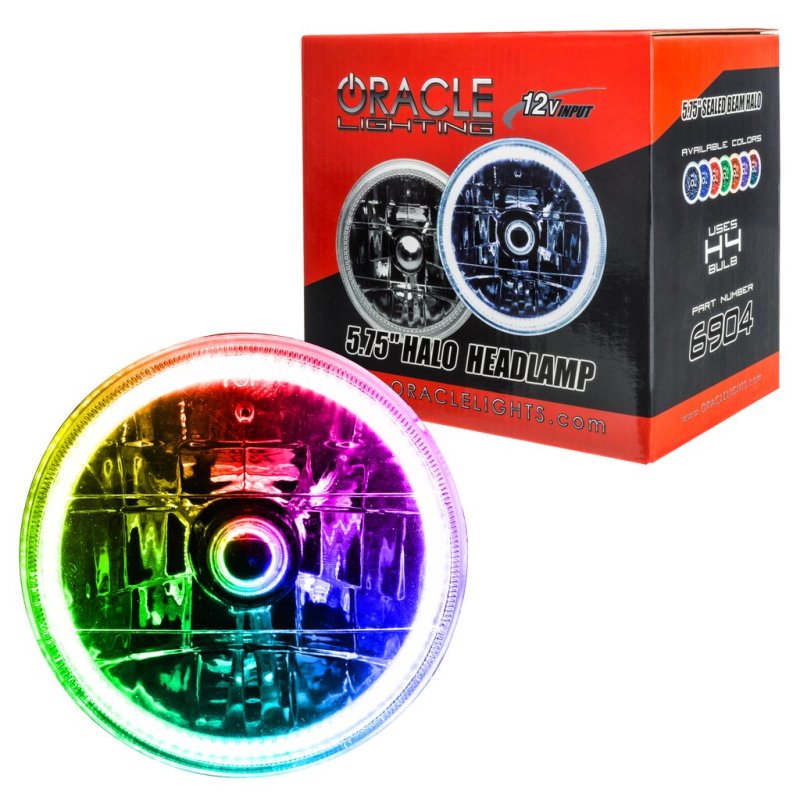 Oracle Pre-Installed Lights 5.75 IN. Sealed Beam - ColorSHIFT Halo-thumbmail-1