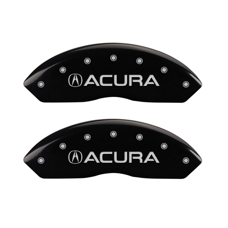 MGP 4 Caliper Covers Engraved Front Acura Engraved Rear RSX Black finish silver ch-thumbmail-2