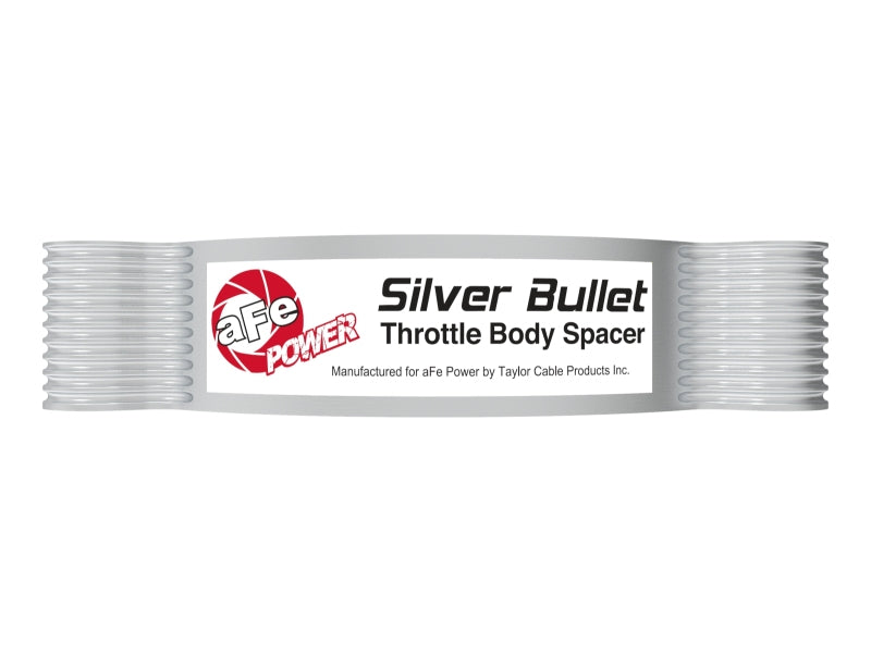 aFe 2020 Vette C8 Silver Bullet Aluminum Throttle Body Spacer Works w/ Factory Intake Only - Silver-thumbmail-8
