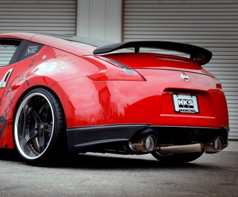 HKS 09+ 370z Dual Hi-Power Titanium Tip Catback Exhaust (requires removal of emissions canister shie-thumbmail-1
