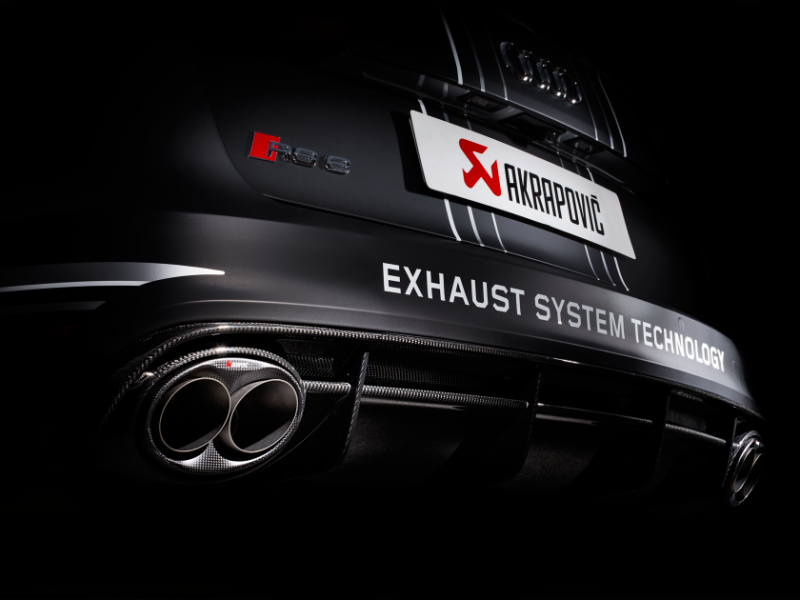 Akrapovic 14-17 Audi RS6 Avant (C7) Evolution Line Cat Back (Titanium) w/ Carbon Tips-thumbmail-4