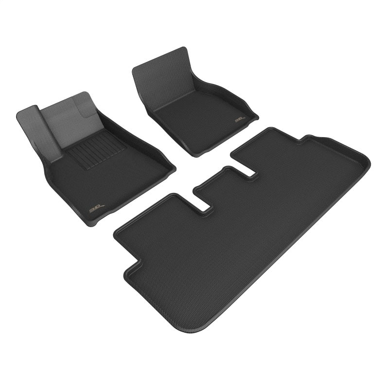 3D MAXpider 21-22 Tesla Model S Kagu 1st & 2nd Row Floormats - Black-thumbmail-1