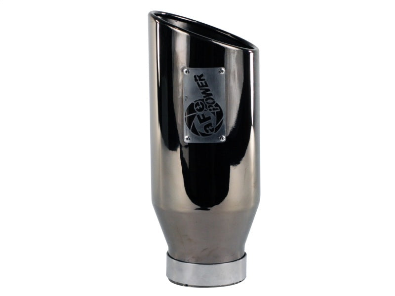 aFe MACHForce XP Exhausts Tips SS-304 EXH Tip 4In x 6Out x 15L Bolt-On (blk chrome)-thumbmail-2