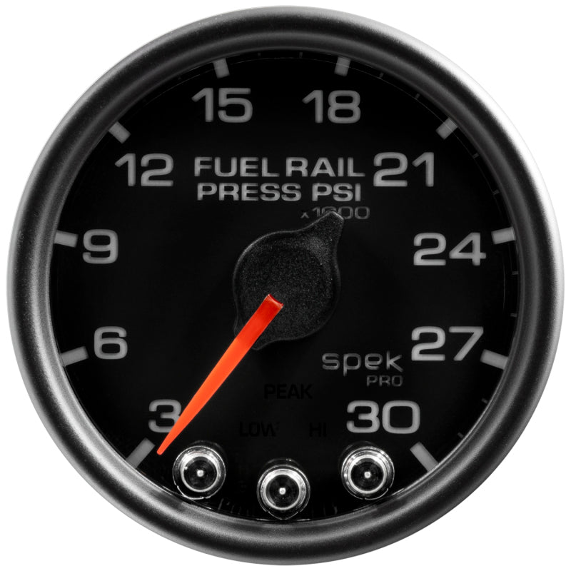 Autometer Spek-Pro Gauge Rail Press 2 1/16in 30Kpsi Stepper Motor W/Peak & Warn Blk/Blk-thumbmail-2