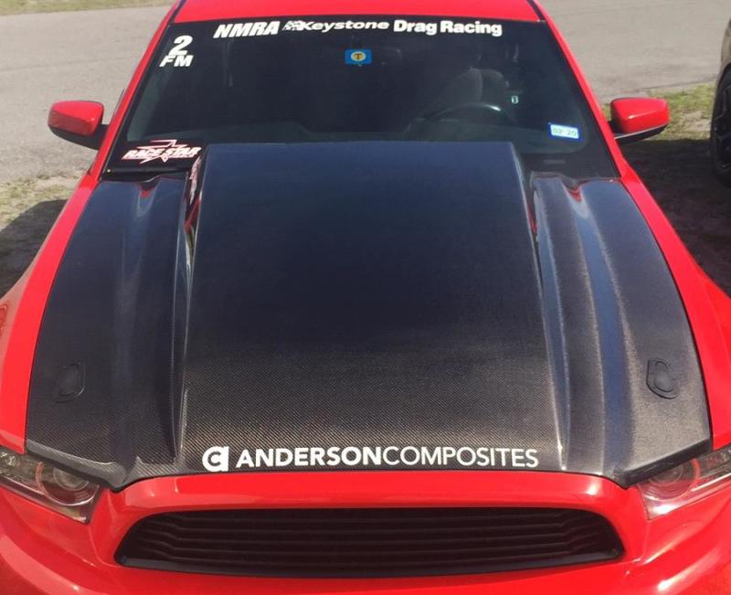 Anderson Composites 2013-2014 Ford Mustang Type-CJ Carbon Fiber Cowl Hood-thumbmail-5