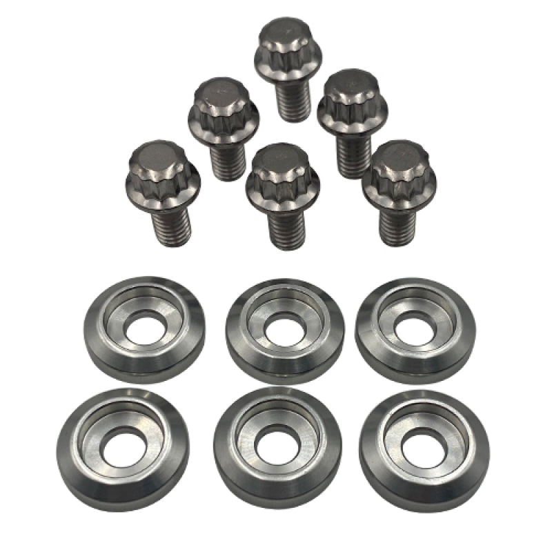 BLOX Racing New Fender Washers Kit M6 12pt - 6pc Large Diameter Silver-thumbmail-3
