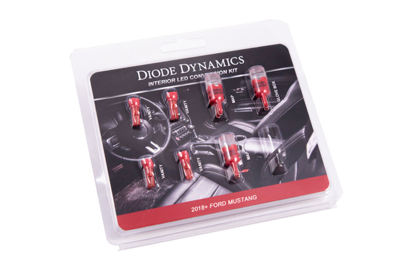 Diode Dynamics 18-19 Mustang Stage 1 Mustang Interior LED Light Kit - Red-thumbmail-1