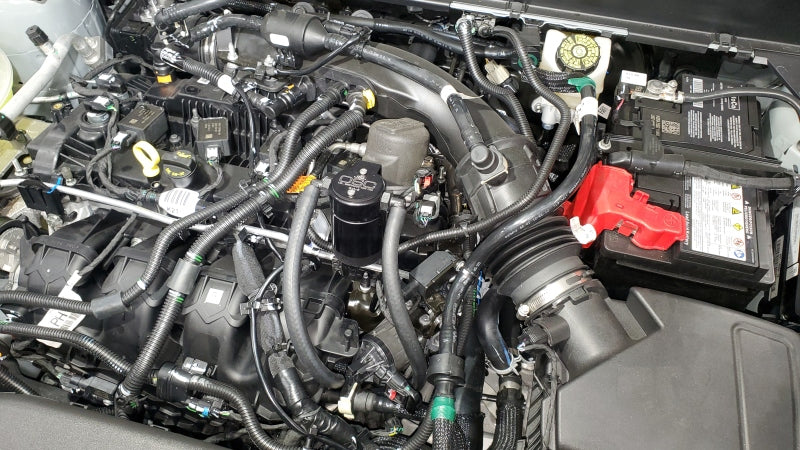 J&L 19-22 Ford/Lincoln SUV & Trucks w 2.0 EcoBoost Driver Side Oil Separator 3.0 - Black Anodized-thumbmail-2