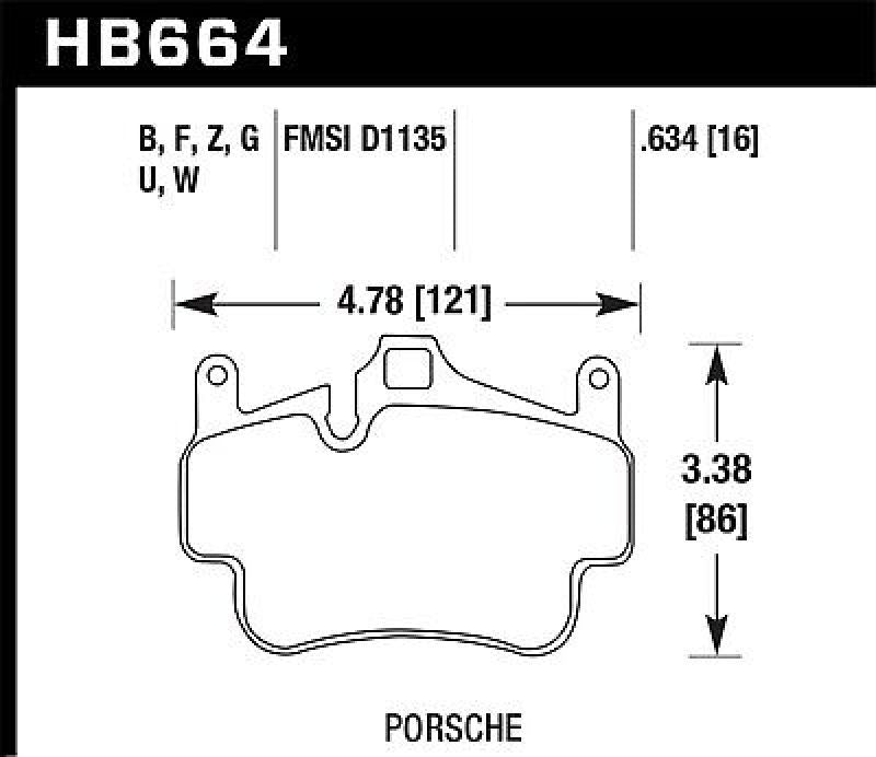 Hawk Porsche 911 ER-1 Endurance Racing Brake Pads (Works with Iron/Metal Rotors)-thumbmail-3