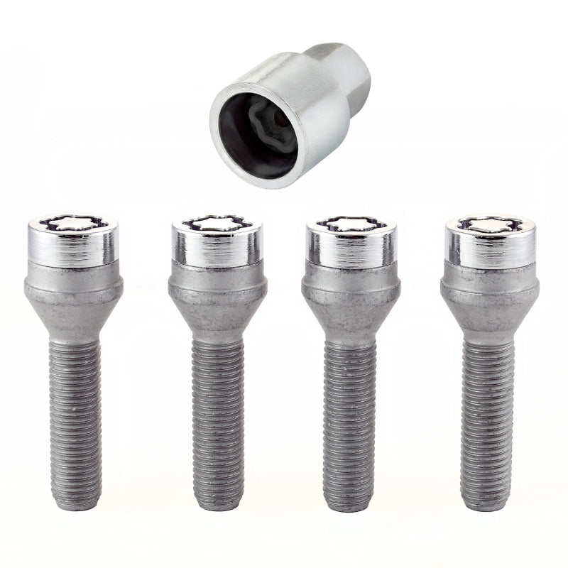 McGard Wheel Lock Bolt Set - 4pk. (Cone Seat) M12X1.5 / 17mm Hex / 40.5mm Shank Length - Chrome-thumbmail-3