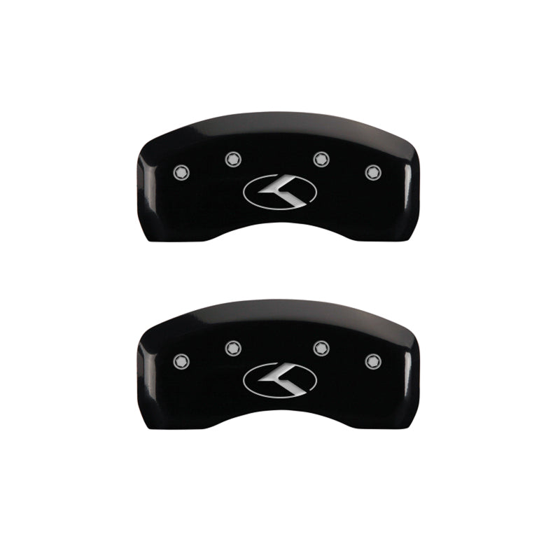MGP 4 Caliper Covers Engraved Front & Rear Circle K/Kia Black finish silver ch-thumbmail-4