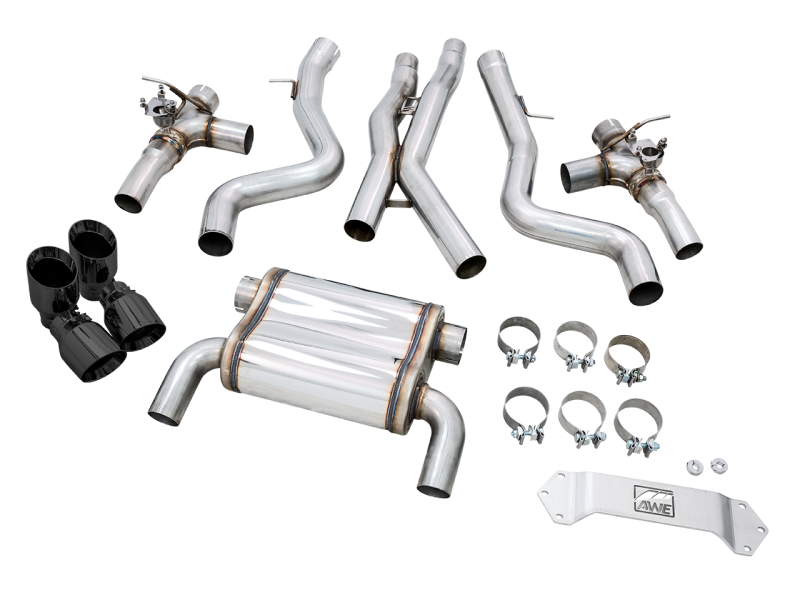 AWE Tuning BMW F8X M3/M4 SwitchPath Catback Exhaust - Diamond Black Tips-thumbmail-6
