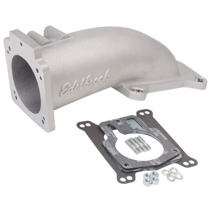Edelbrock Ultra Low Profile Intake Elbow 90mm Throttle Body to Square-Bore Flange As-Cast Finish-thumbmail-2