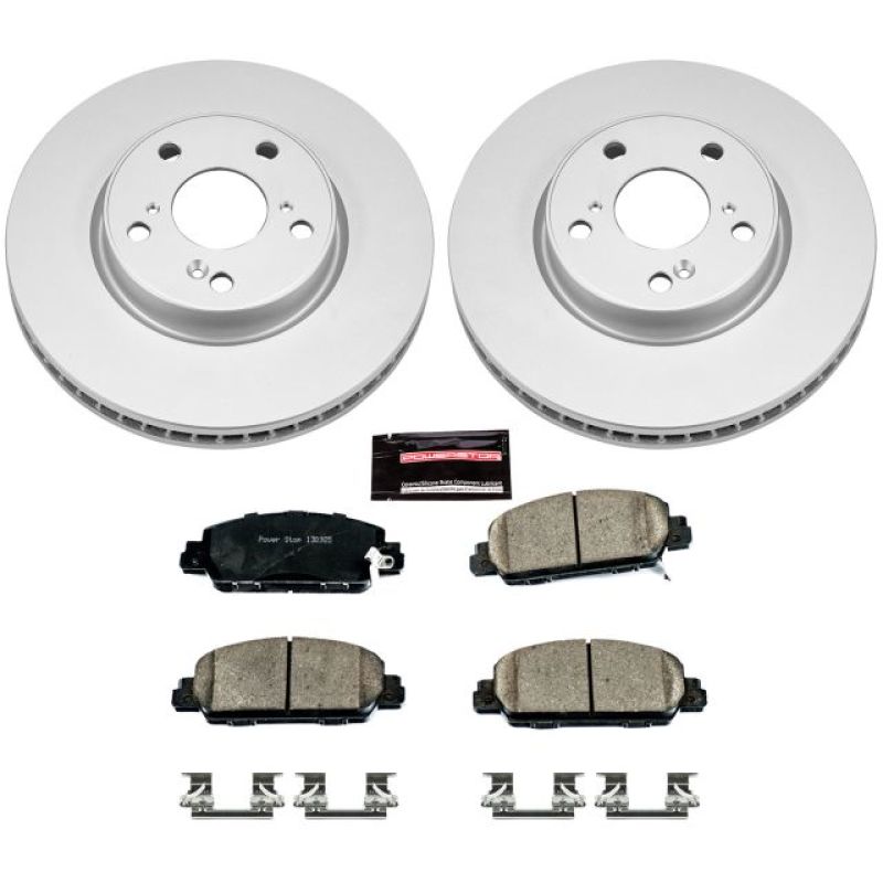 Power Stop 13-17 Honda Accord Front Z17 Evolution Geomet Coated Brake Kit-thumbmail-1
