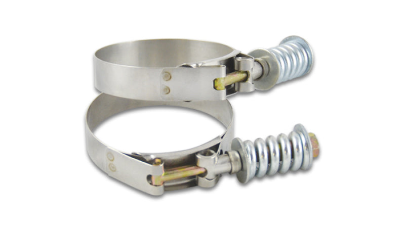 Vibrant SS T-Bolt Clamps Pack of 2 Size Range: 2.94in to 3.24in OD For use w/ 2.75in ID Coupling-thumbmail-1