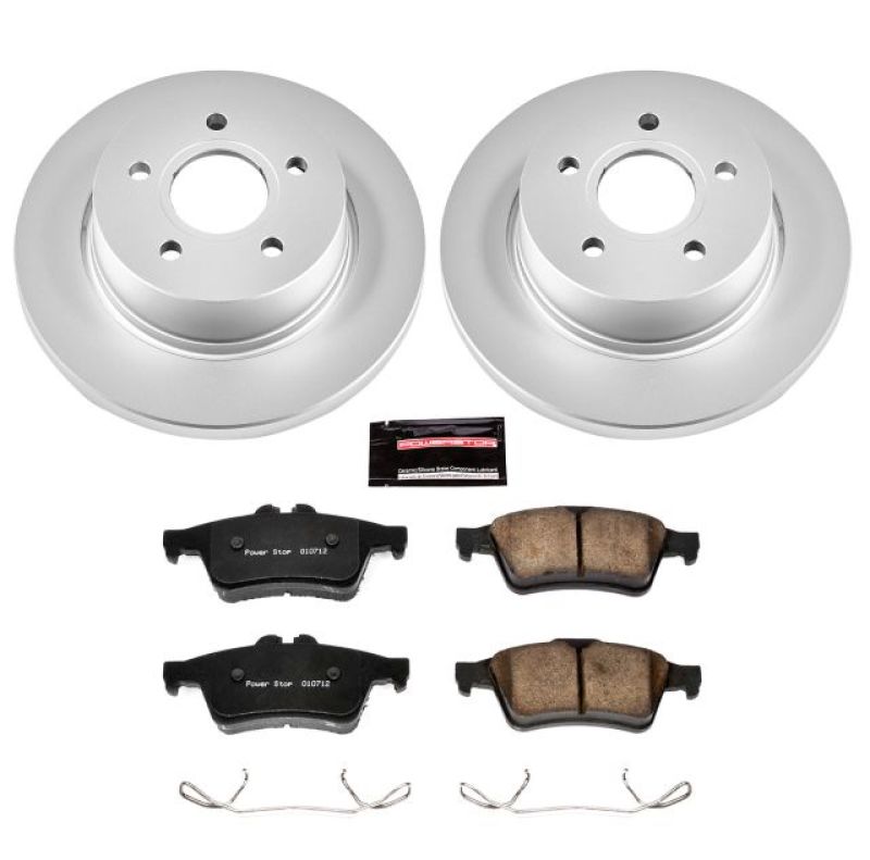 Power Stop 12-18 Ford Focus Rear Z17 Evolution Geomet Coated Brake Kit-thumbmail-1
