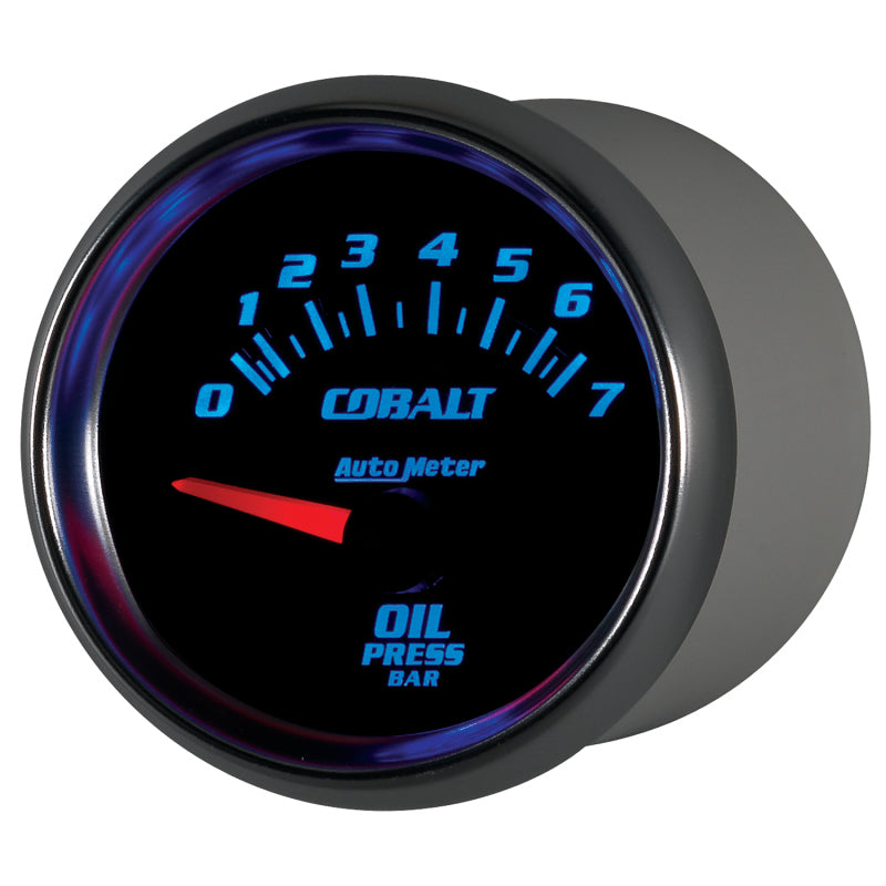 Autometer Cobalt 52mm 0-7 BAR Short Sweep Electric Oil Pressure Gauge-thumbmail-2
