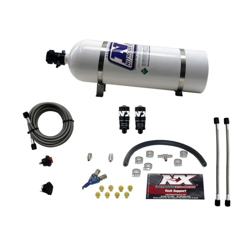 Nitrous Express Hitman EFI Single Nozzle Piranha Nitrous Kit (35-75HP) w/15lb Bottle-thumbmail-2
