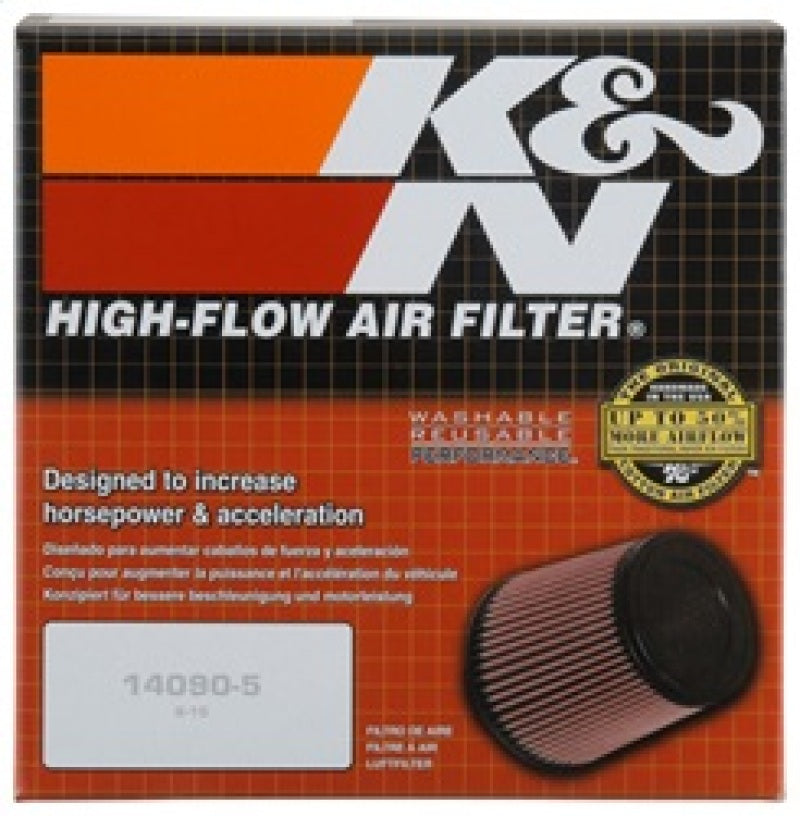 K&N Filter Universal Rubber Filter 3in Flange ID 6in Base OD 5.125in Top OD 5in Height-thumbmail-10