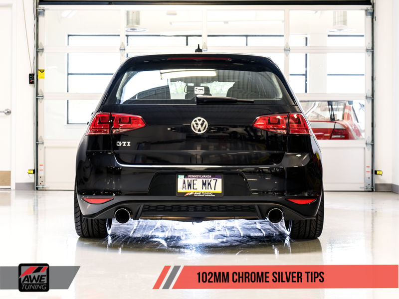 AWE Tuning VW MK7 GTI Track Edition Exhaust - Chrome Silver Tips-thumbmail-6
