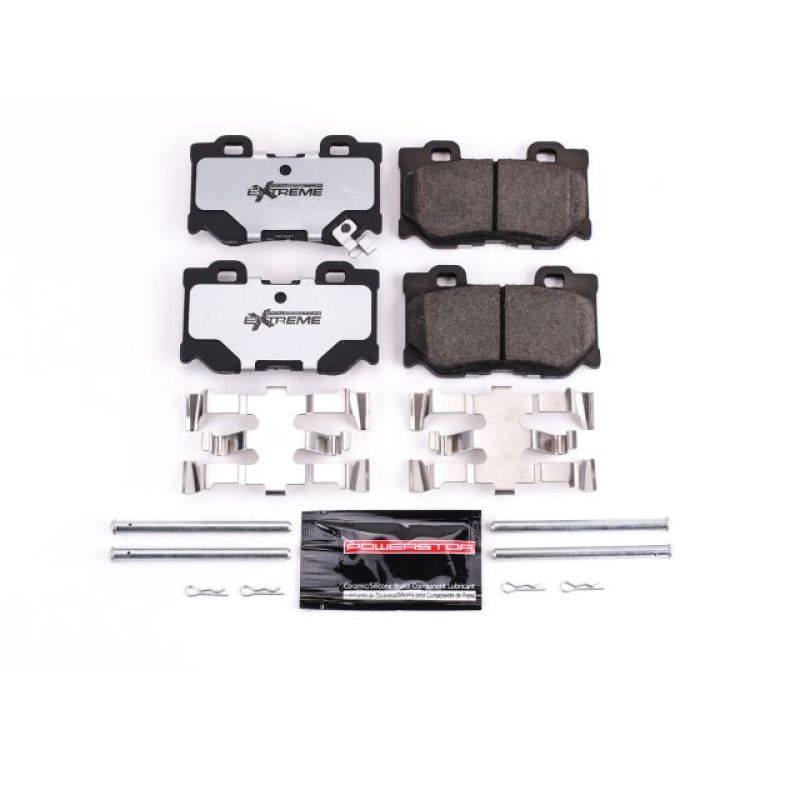 Power Stop 09-13 Infiniti FX50 Rear Z26 Extreme Street Brake Pads w/Hardware-thumbmail-1