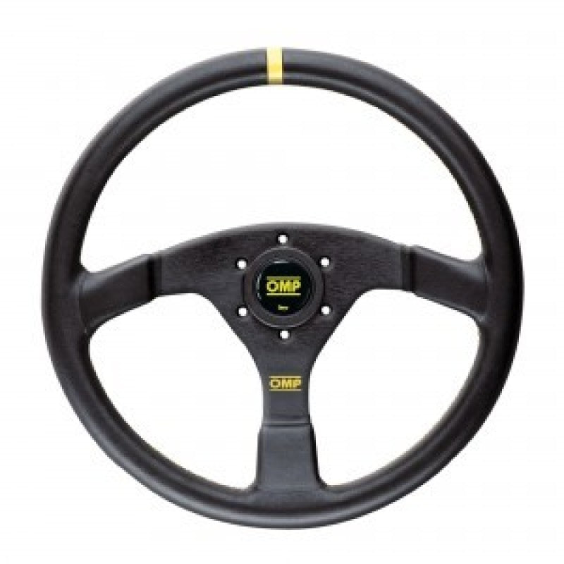 OMP Velocita Flat Steering Wheel 350mm - - Large Leather (Black)-thumbmail-1