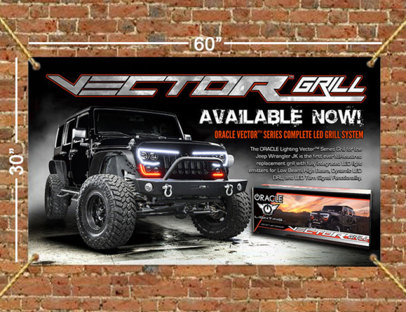 Oracle VECTOR Grille 60in x 30in Banner – BTRcarcustoms